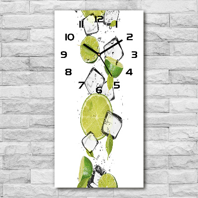 Wanduhr Limette und Eis