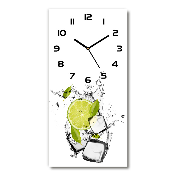 Moderne wanduhr Limette und Eis