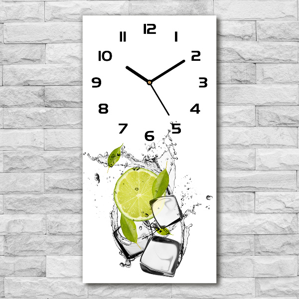 Moderne wanduhr Limette und Eis
