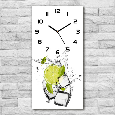 Moderne wanduhr Limette und Eis
