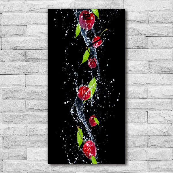 Moderne wanduhr Kirschen