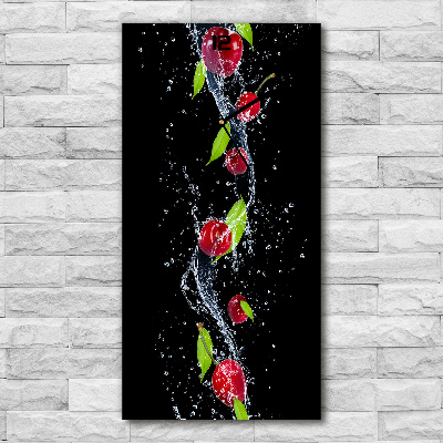 Moderne wanduhr Kirschen