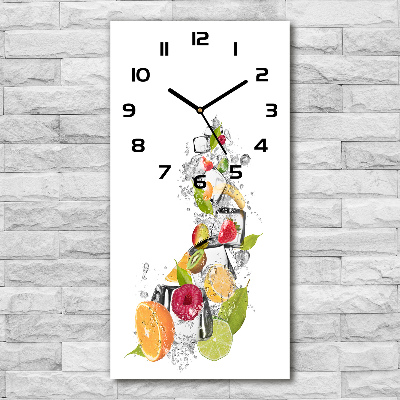 Moderne wanduhr Obst und Eis