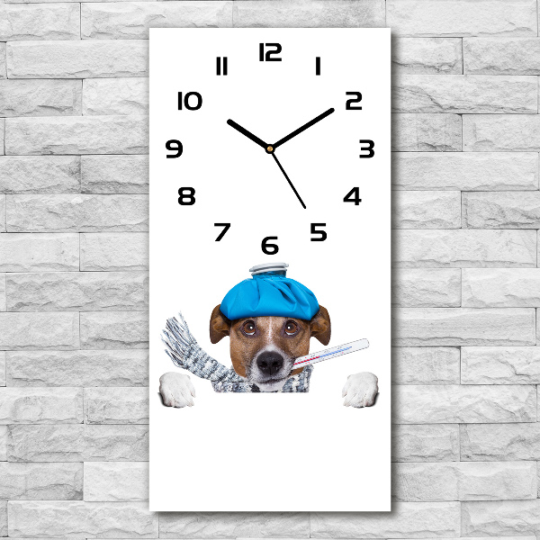 Wanduhr Kranker Hund