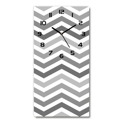 Wanduhr Graue Zickzacklinien