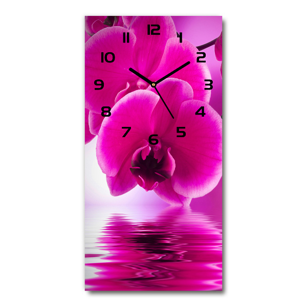 Wanduhr Rosa Orchidee