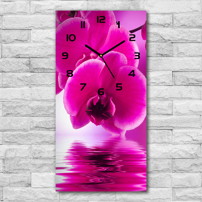 Wanduhr Rosa Orchidee