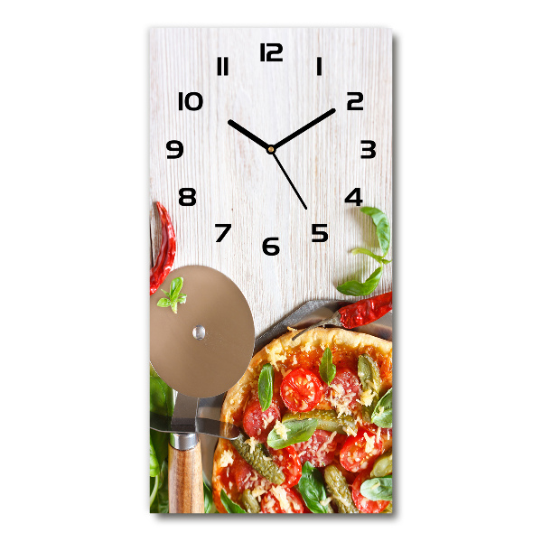 Moderne wanduhr Pizza