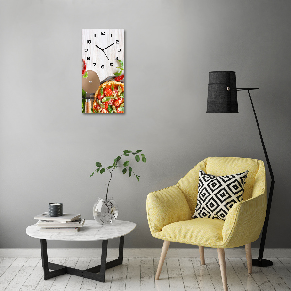 Moderne wanduhr Pizza