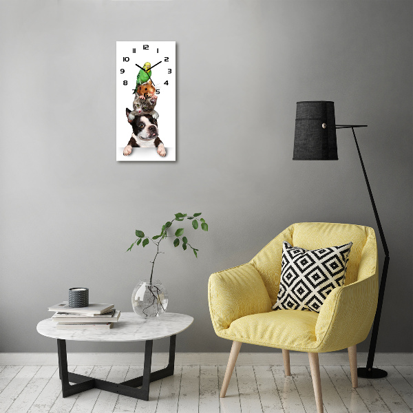 Wanduhr Haustiere