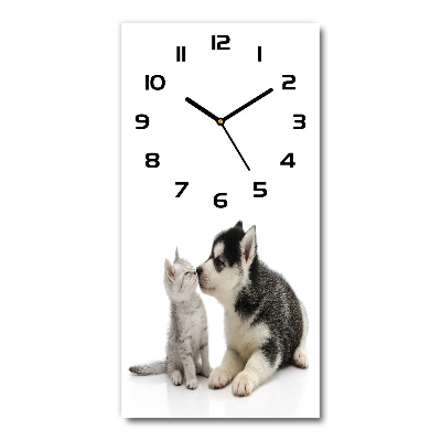 Wanduhr Hund und Katze