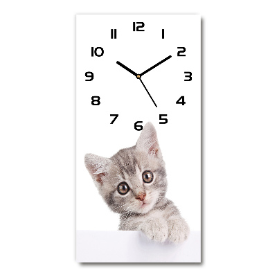 Wanduhr Graue Katze
