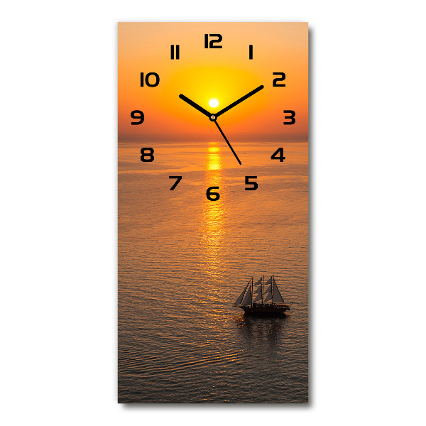 Moderne wanduhr Sonnenuntergang am Meer