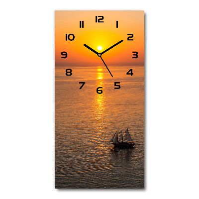 Moderne wanduhr Sonnenuntergang am Meer
