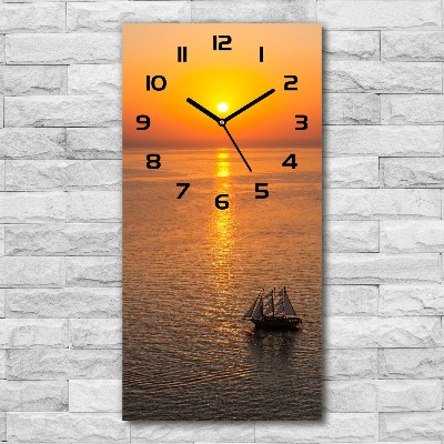 Moderne wanduhr Sonnenuntergang am Meer