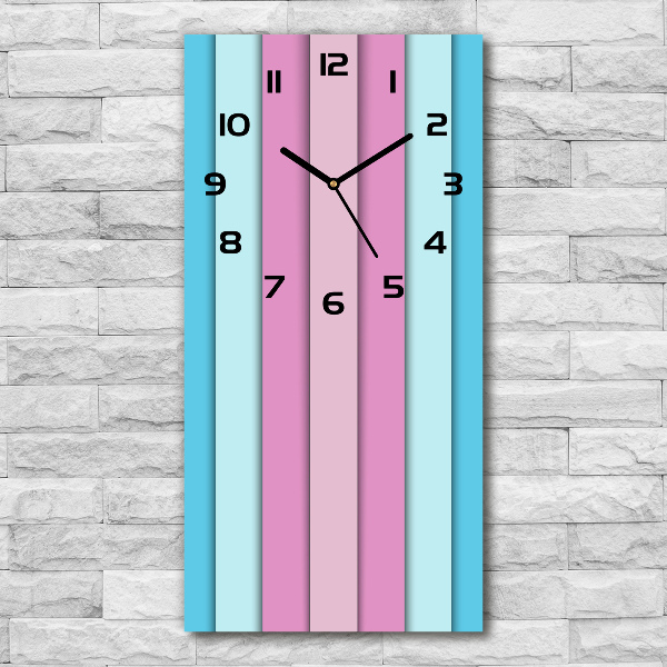 Wanduhr Bunte Streifen