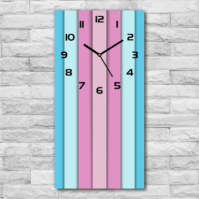 Wanduhr Bunte Streifen