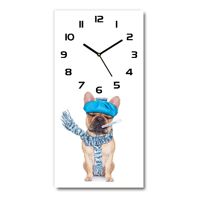 Moderne wanduhr Kranker Hund