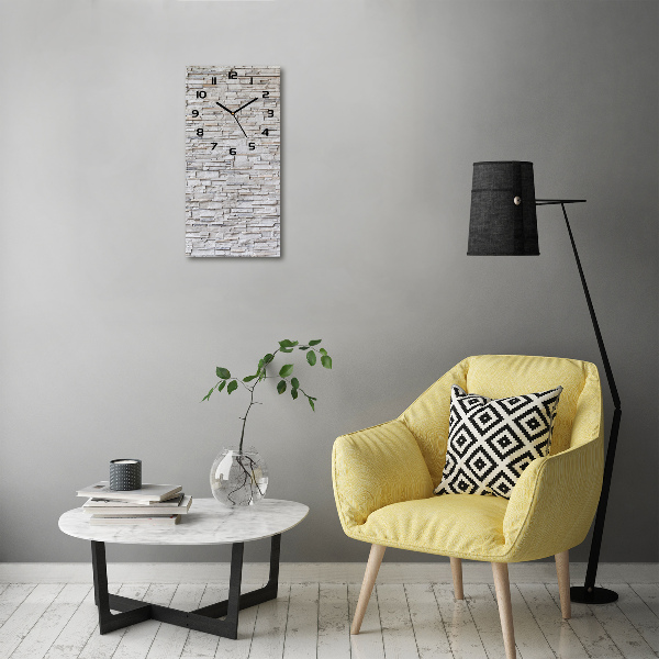Moderne wanduhr Steinmauer
