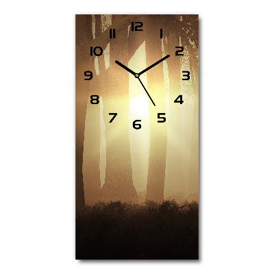 Wanduhr Nebel im Wald