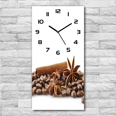 Moderne wanduhr Kaffeebohnen