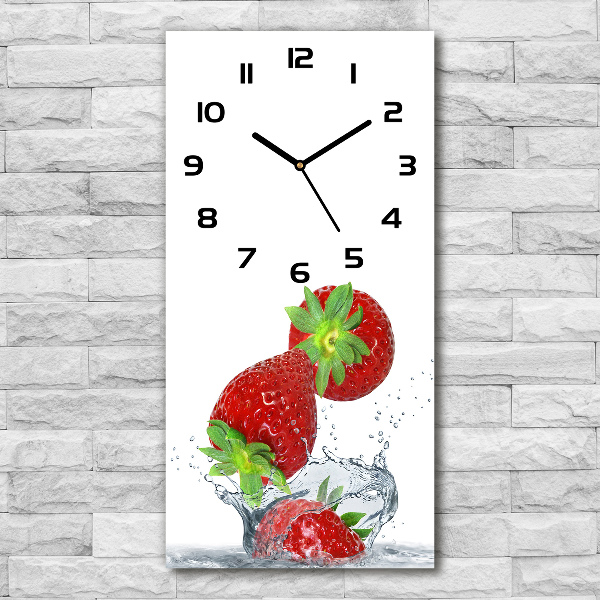 Wanduhr Erdbeeren