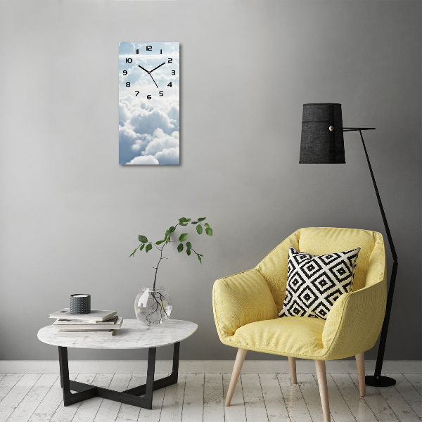Moderne wanduhr Flug über den Wolken