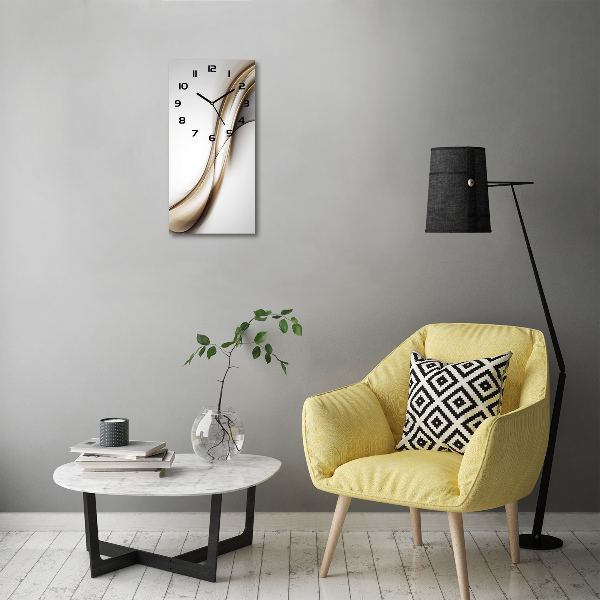 Moderne wanduhr Braune Welle