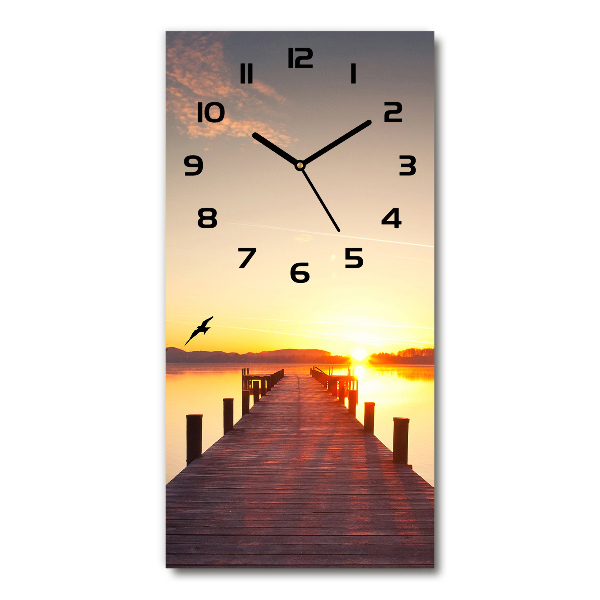 Moderne wanduhr Sunset Pier