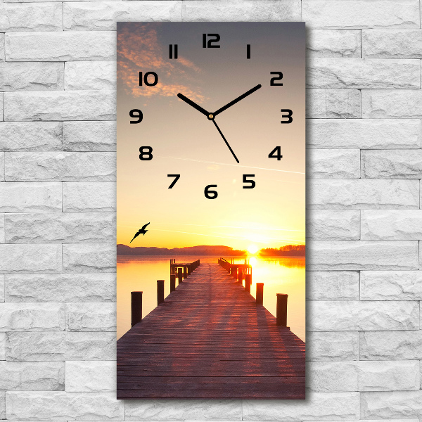 Moderne wanduhr Sunset Pier