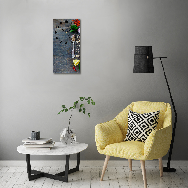 Wanduhr Gewürze und Kräuter