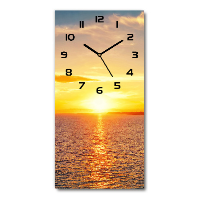 Wanduhr Sonnenuntergang am Meer