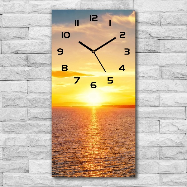Wanduhr Sonnenuntergang am Meer