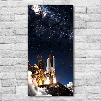 Moderne wanduhr Rakete startet