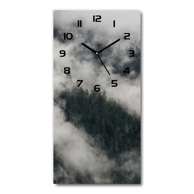 Moderne wanduhr Eine Wolke über dem Wald