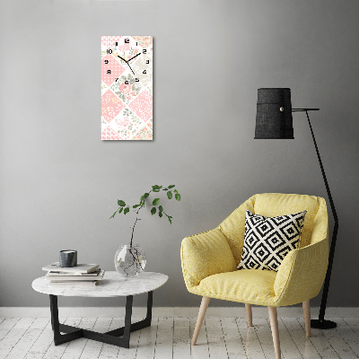 Moderne wanduhr Blumenmuster