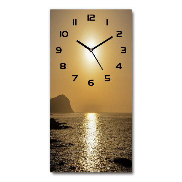 Moderne wanduhr Sonnenuntergang am Meer