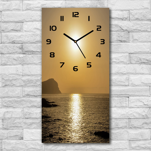 Moderne wanduhr Sonnenuntergang am Meer