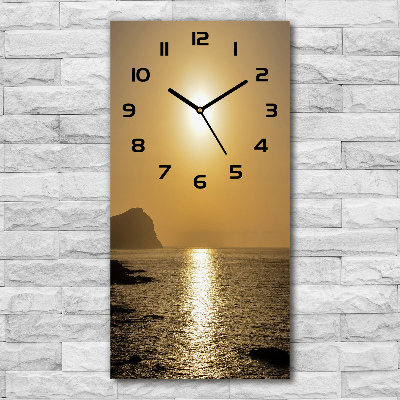 Moderne wanduhr Sonnenuntergang am Meer