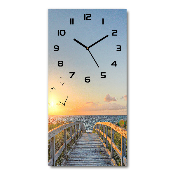 Moderne wanduhr Weg zum Strand