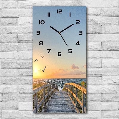 Moderne wanduhr Weg zum Strand