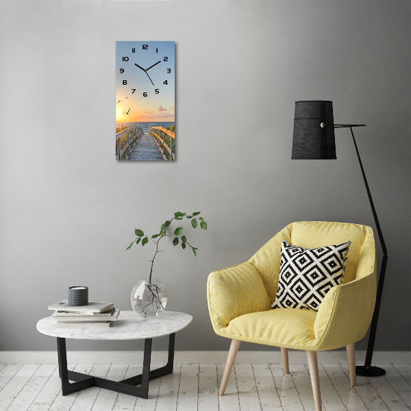 Moderne wanduhr Weg zum Strand