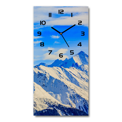 Moderne wanduhr Gebirge im Winter