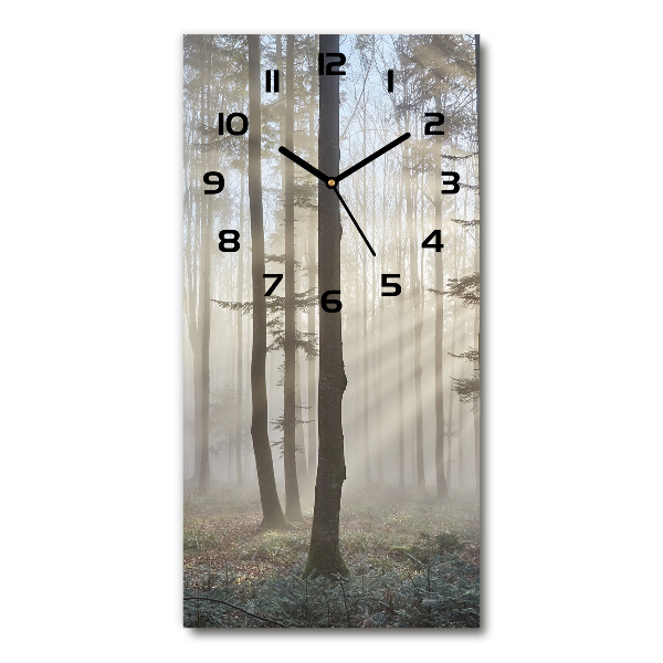 Wanduhr Nebel im Wald