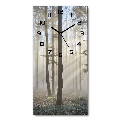 Wanduhr Nebel im Wald