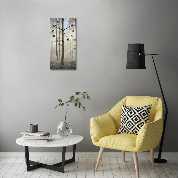 Wanduhr Nebel im Wald