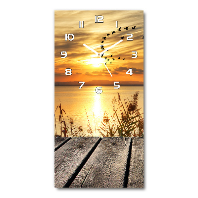 Vertikale Uhr Sonnenuntergang