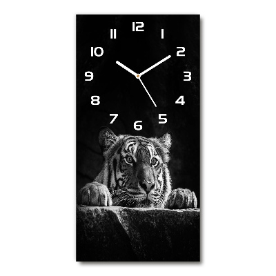 Wanduhr aus glas Tiger