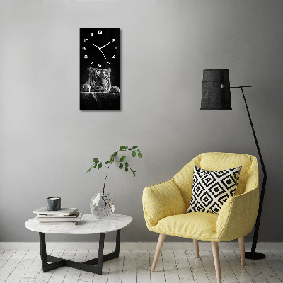 Wanduhr aus glas Tiger