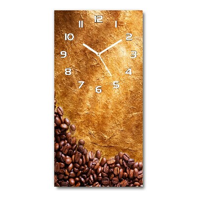Wanduhr aus glas Kaffeebohnen